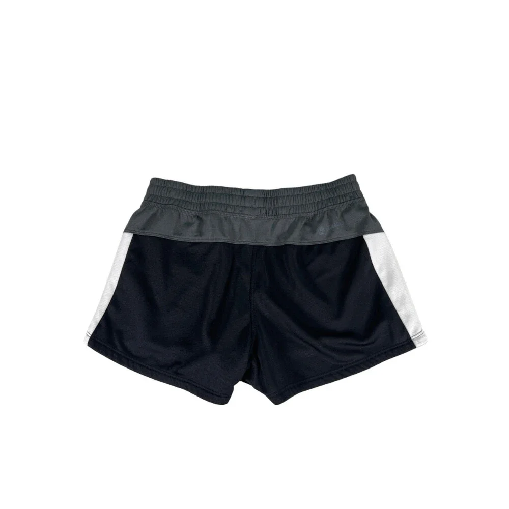 Adidas Women's Black/Gray Pacer Color-Block Knit Pull On Training Shorts - XS